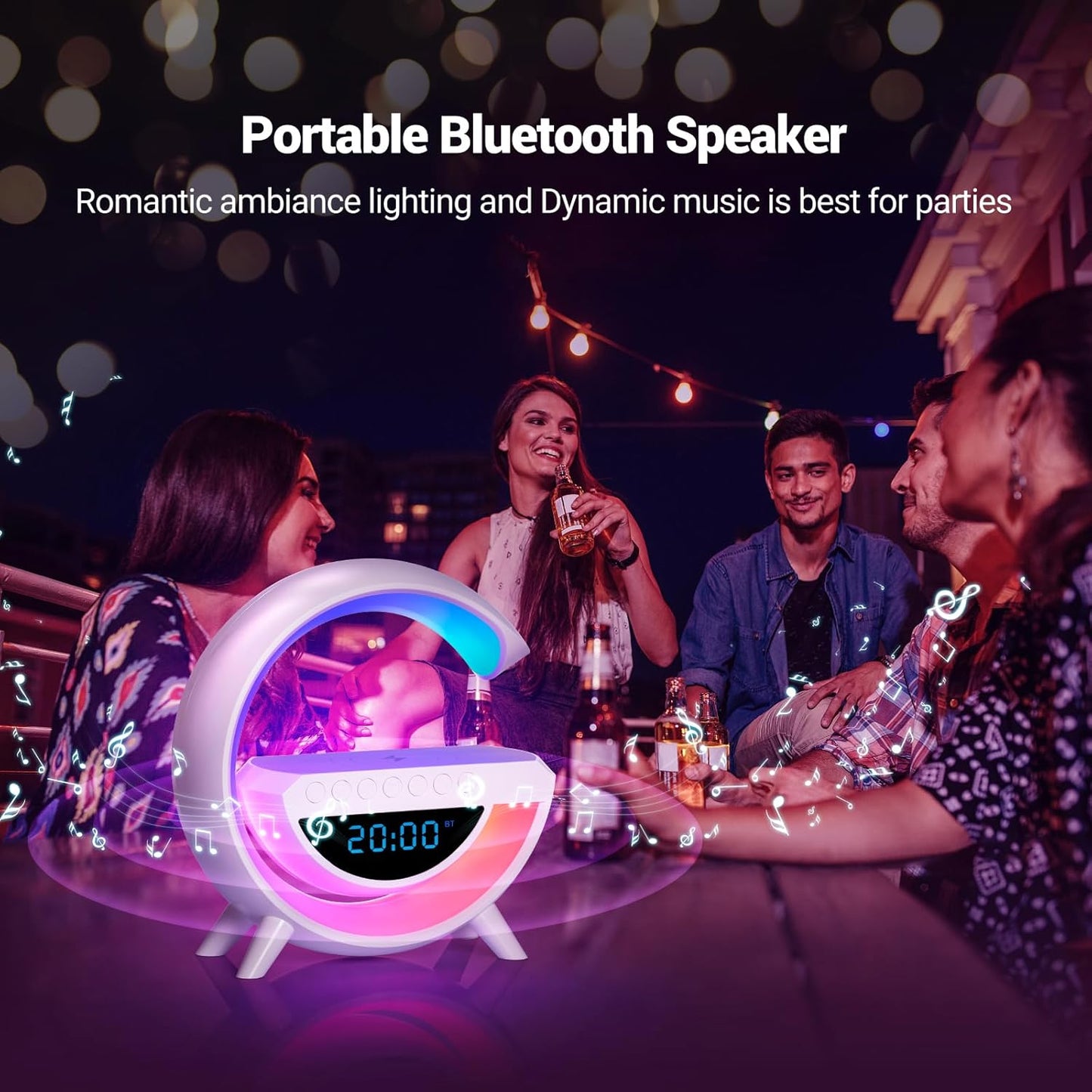 G-Shape Bluetooth Speaker Night Light